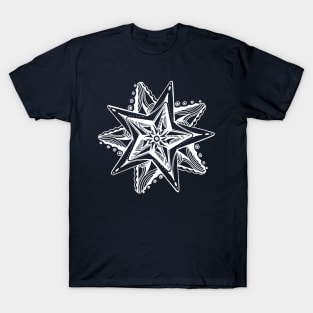 Star Tangles 4 - White Lines - Variations T-Shirt